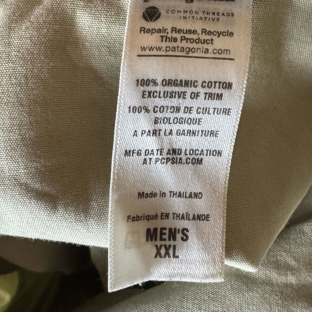 Patagonia Generalist khaki jacket 100% organic cotton Size XXL - Picture 12 of 13